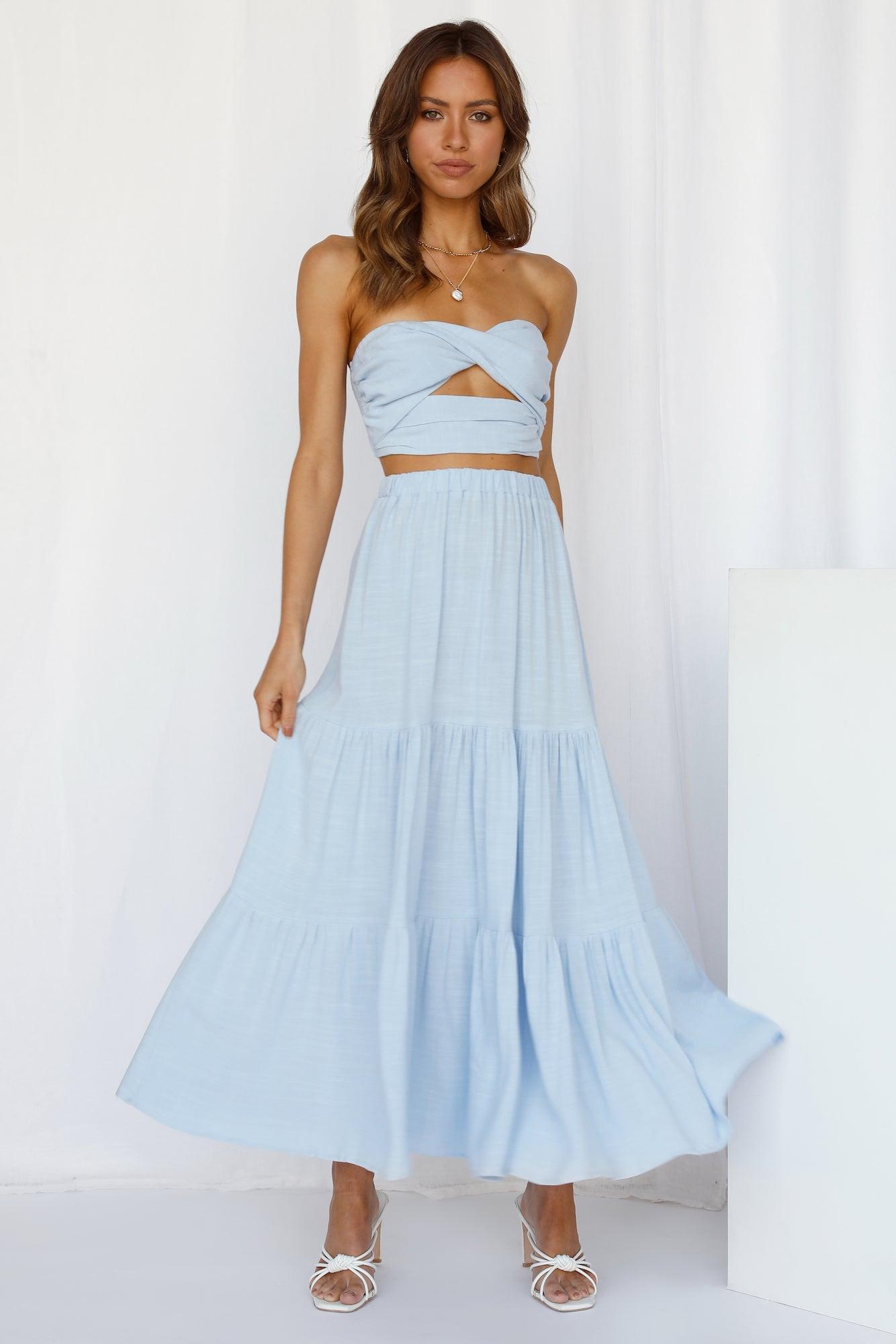 So Particular Maxi Skirt Blue Product Image