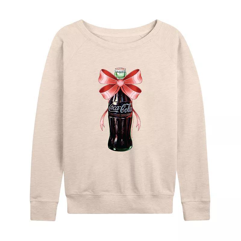 Womens Coca-Cola Bottle Bow Lightweight French Terry Sweatshirt Product Image