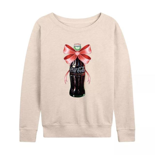 Womens Coca-Cola Bottle Bow Lightweight French Terry Sweatshirt Product Image