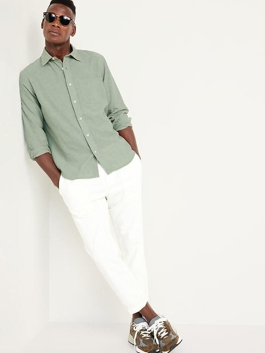 Classic Fit Everyday Linen-Blend Shirt Product Image