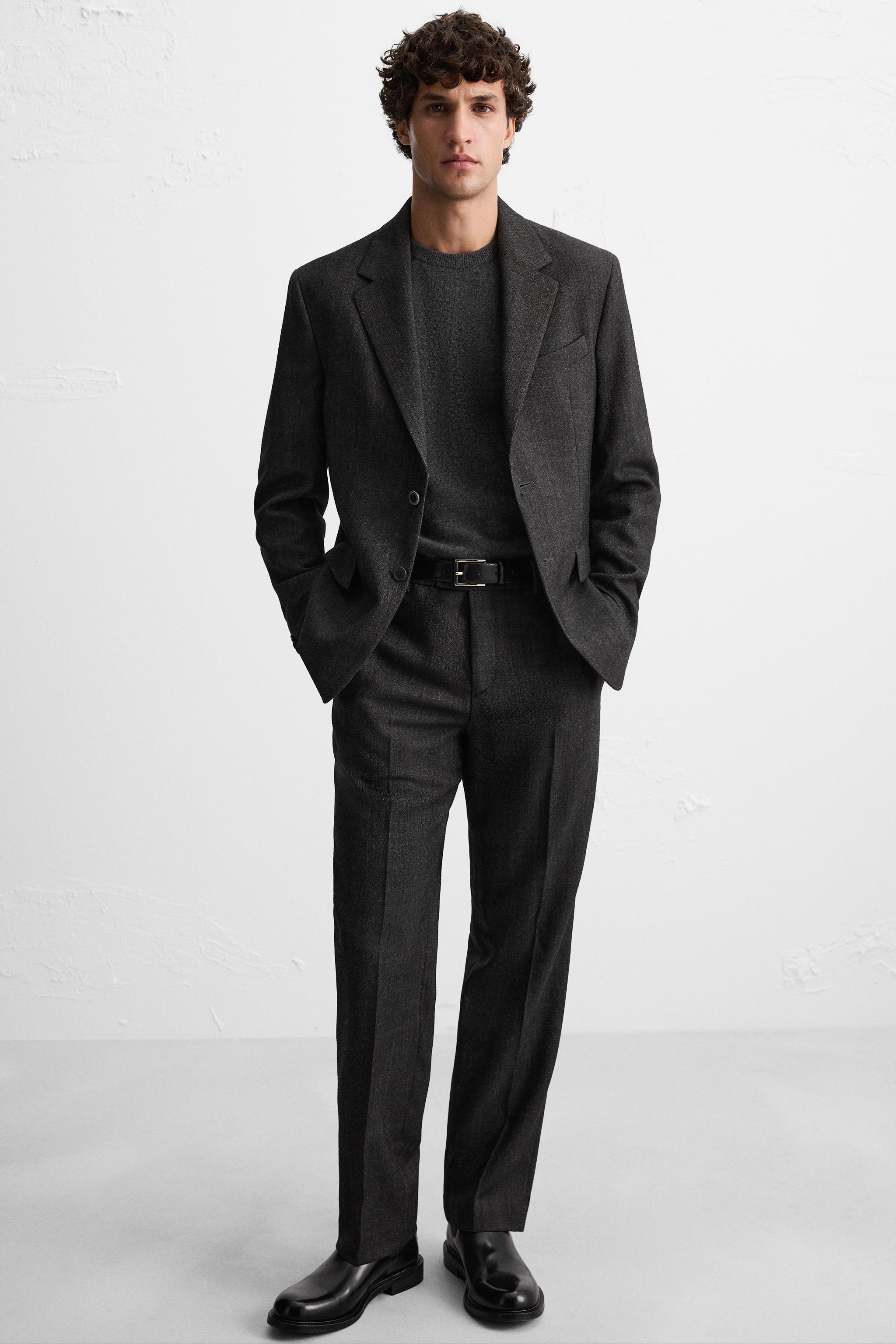 WOOL TWILL SUIT PANTS Product Image