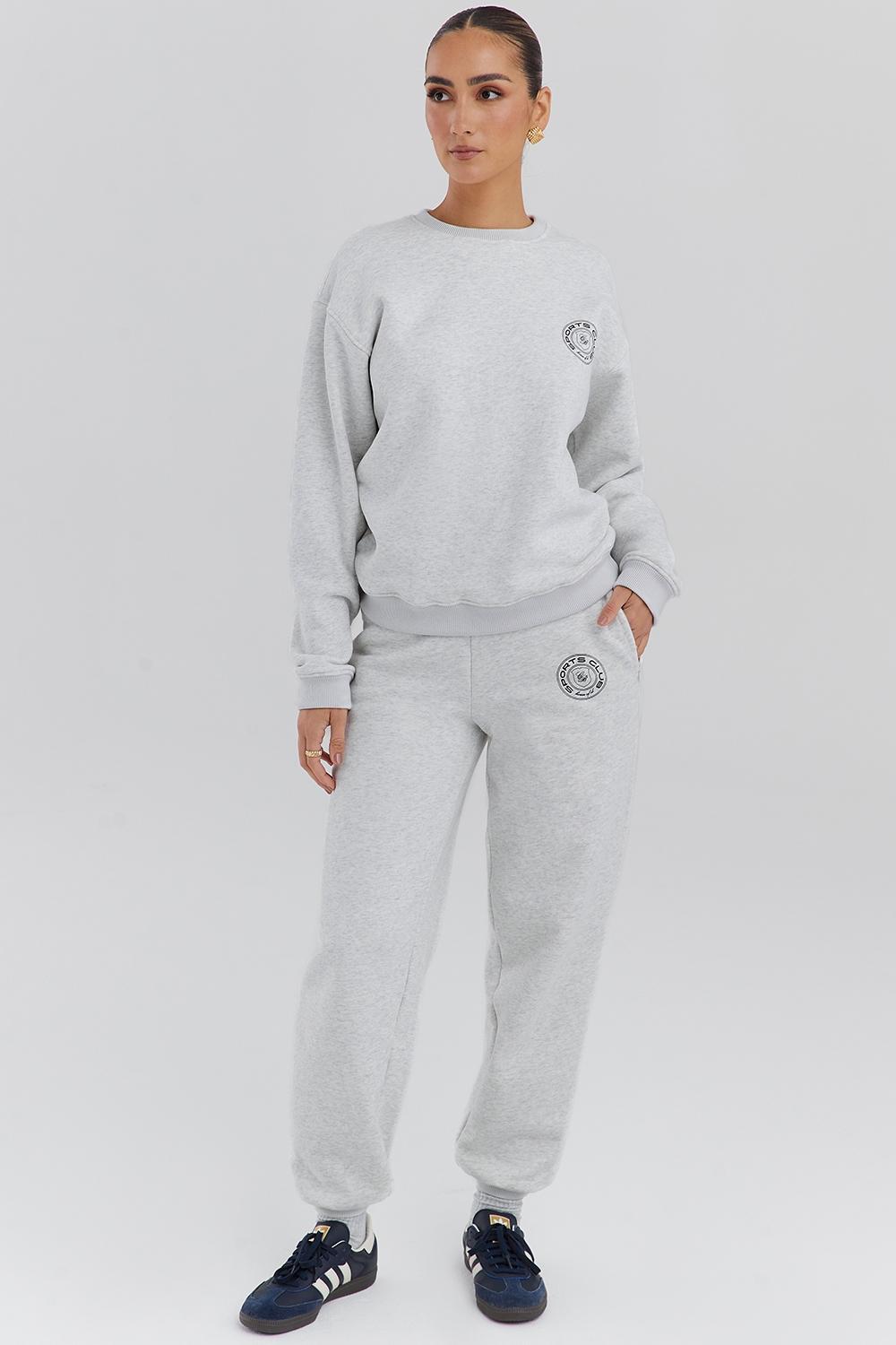 Haze Light Grey Marl Crew Neck Sweatshirt Product Image