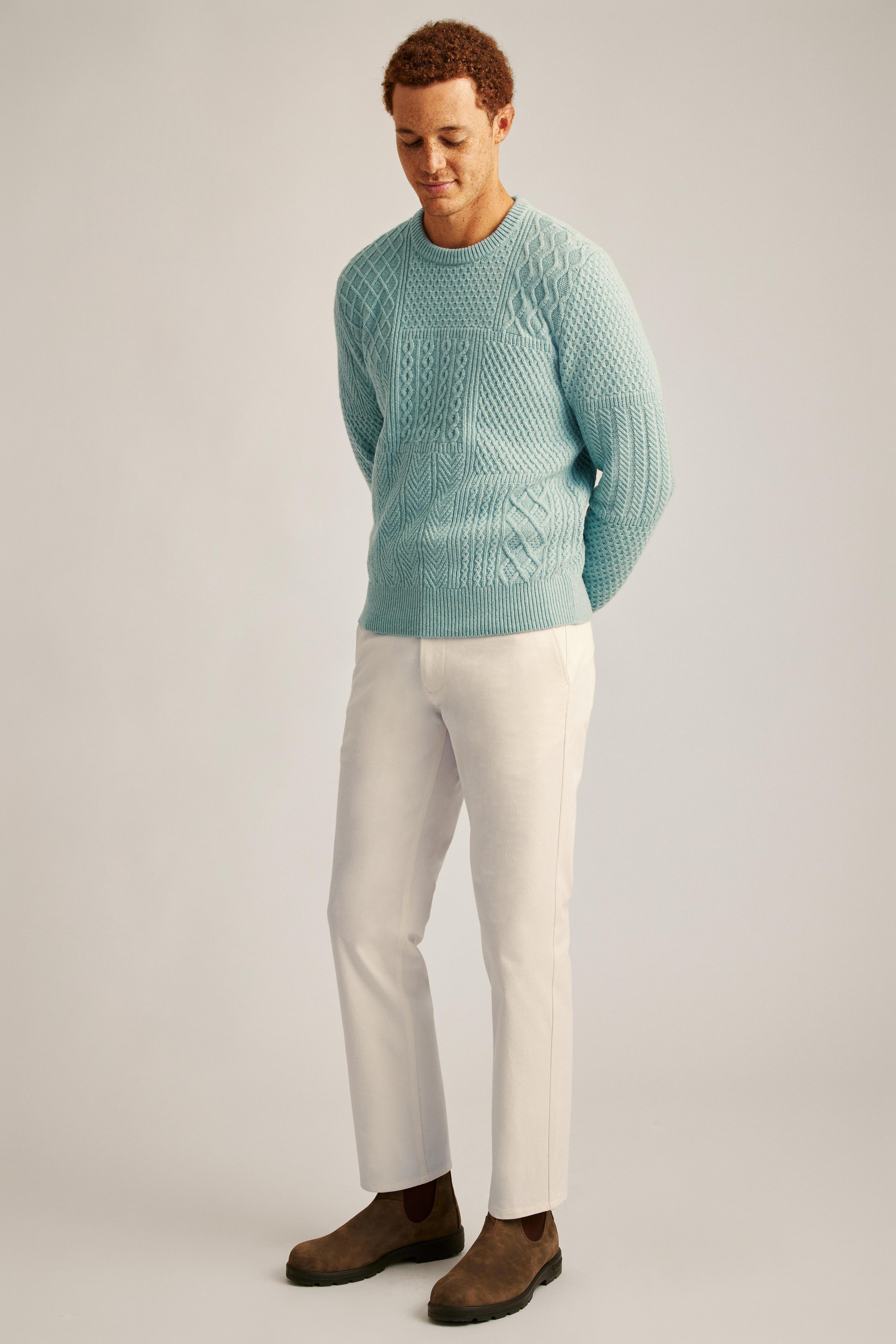 Wool Cable Crew Neck Sweater Product Image