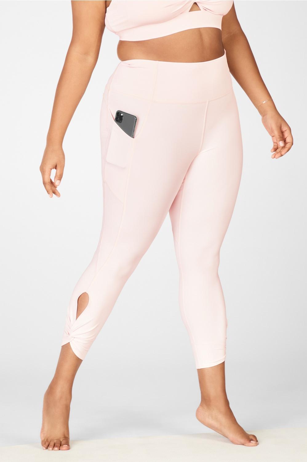 Fabletics Oasis High-Waisted Twist 7/8 Legging Womens pink plus Size 3X Product Image