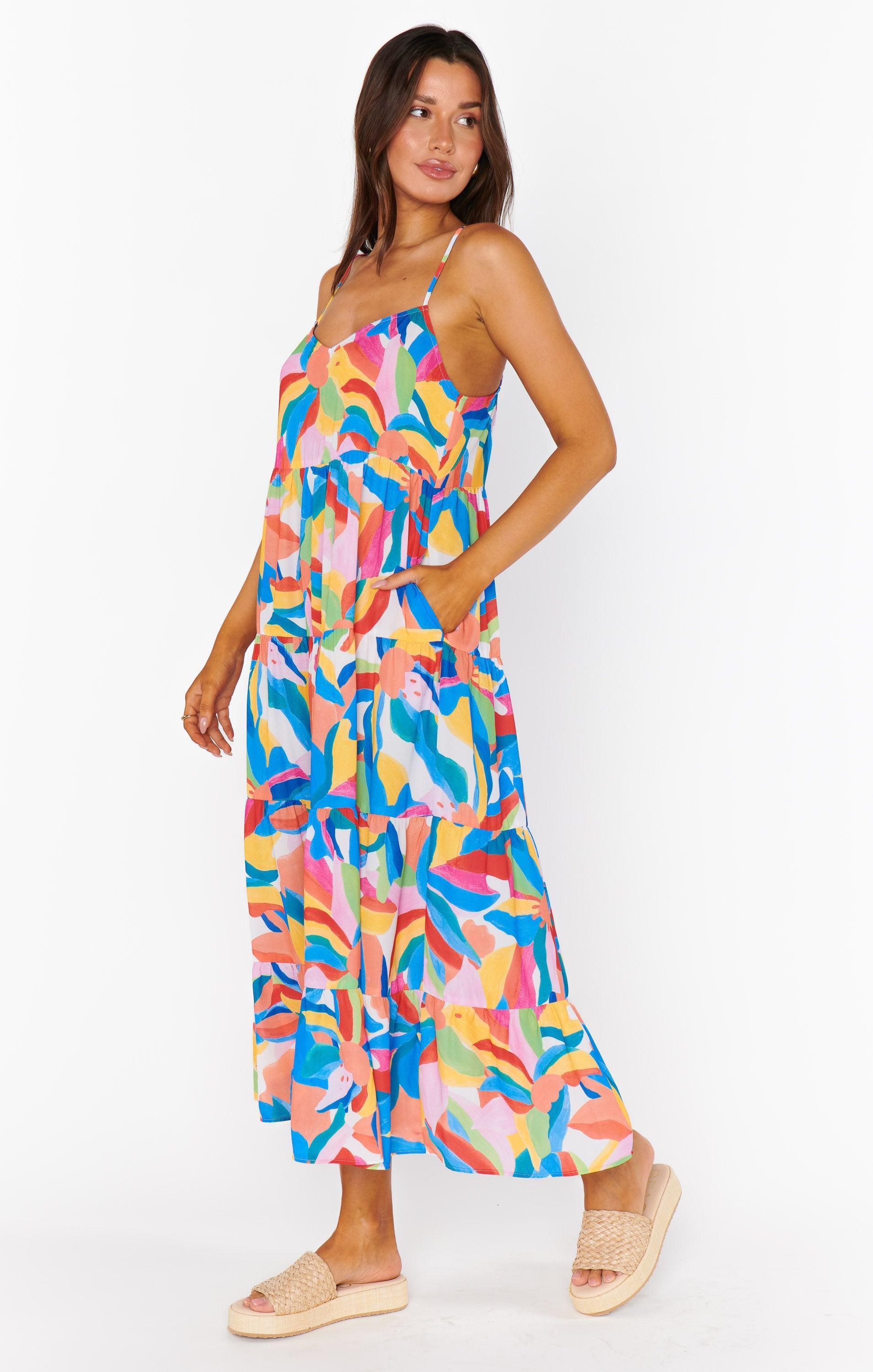 Caroline Maxi Dress ~ Rainbow Pop Product Image