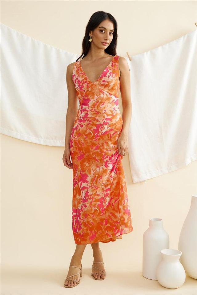 Dessert First Maxi Dress Orange Product Image