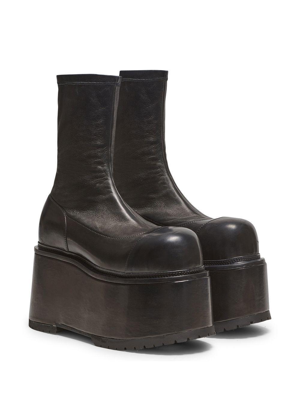 platform leather boots  Product Image