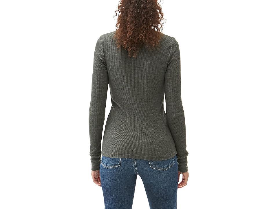 Michael Stars Thermal Juliet Crew Neck Top (Tarragon) Women's Clothing Product Image