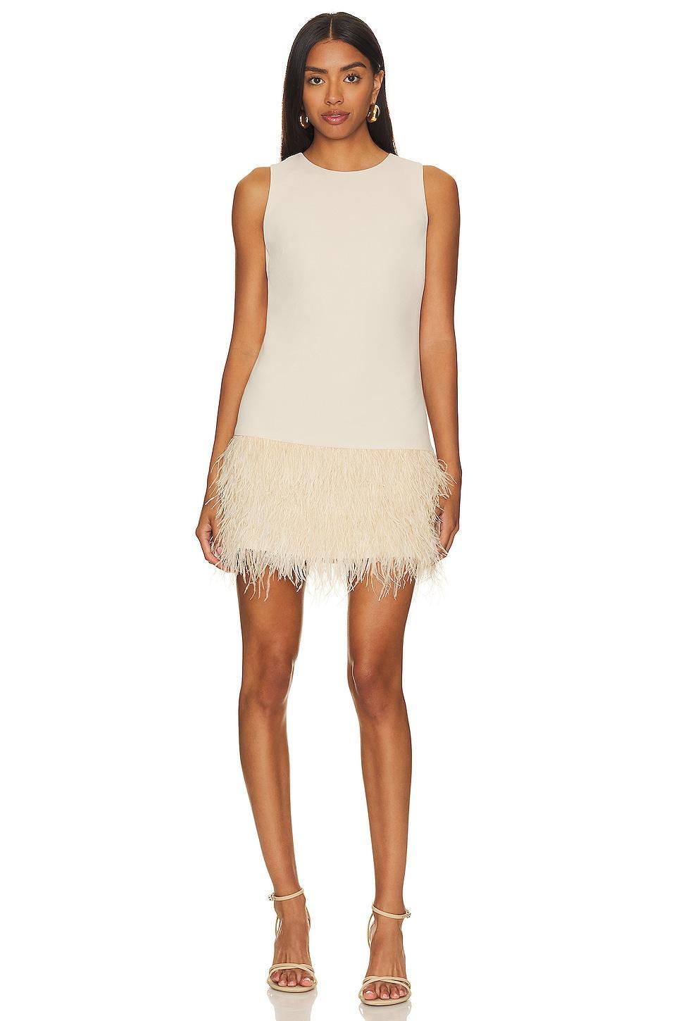 Coley Feather Dress Alice + Olivia Product Image