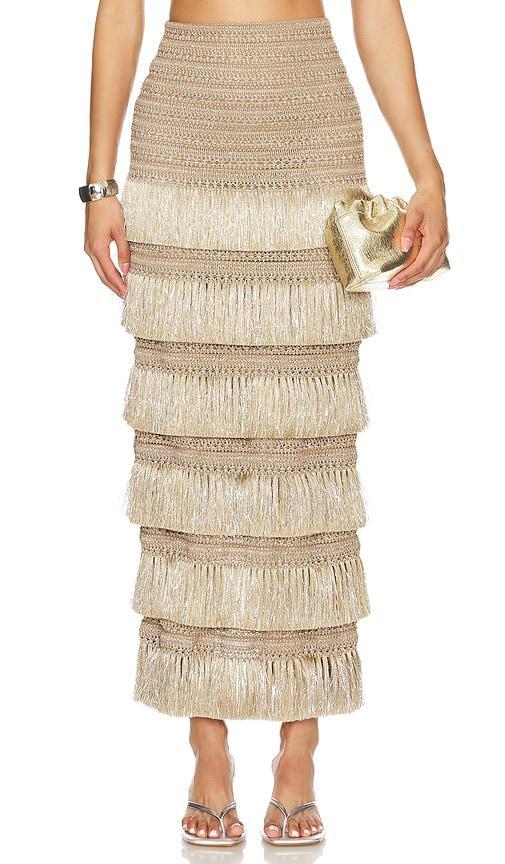 Fringe Maxi Skirt Product Image