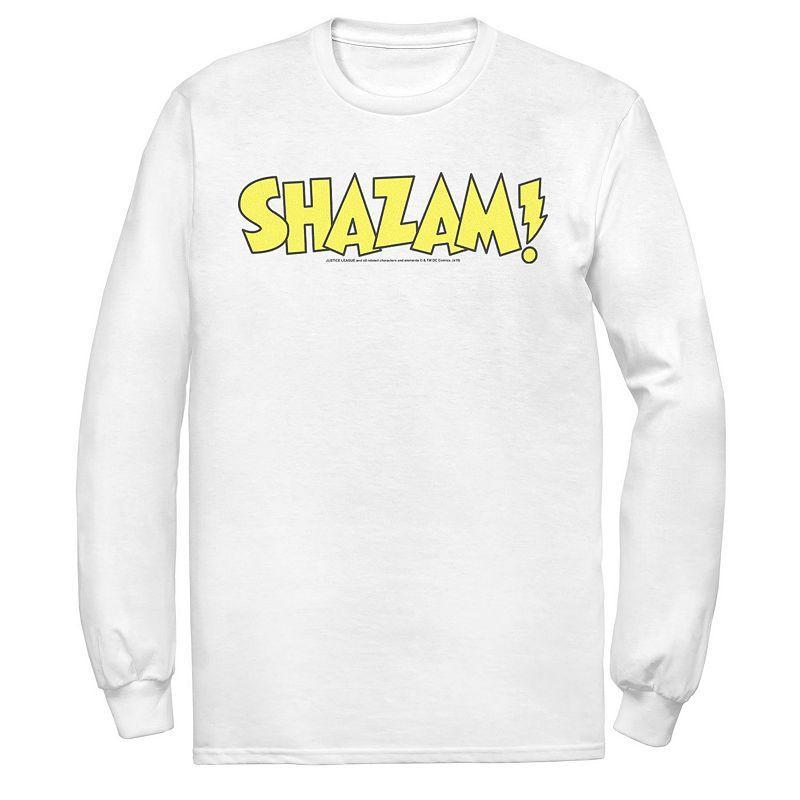 Mens DC Comics Shazam Bold Text Logo Tee Product Image