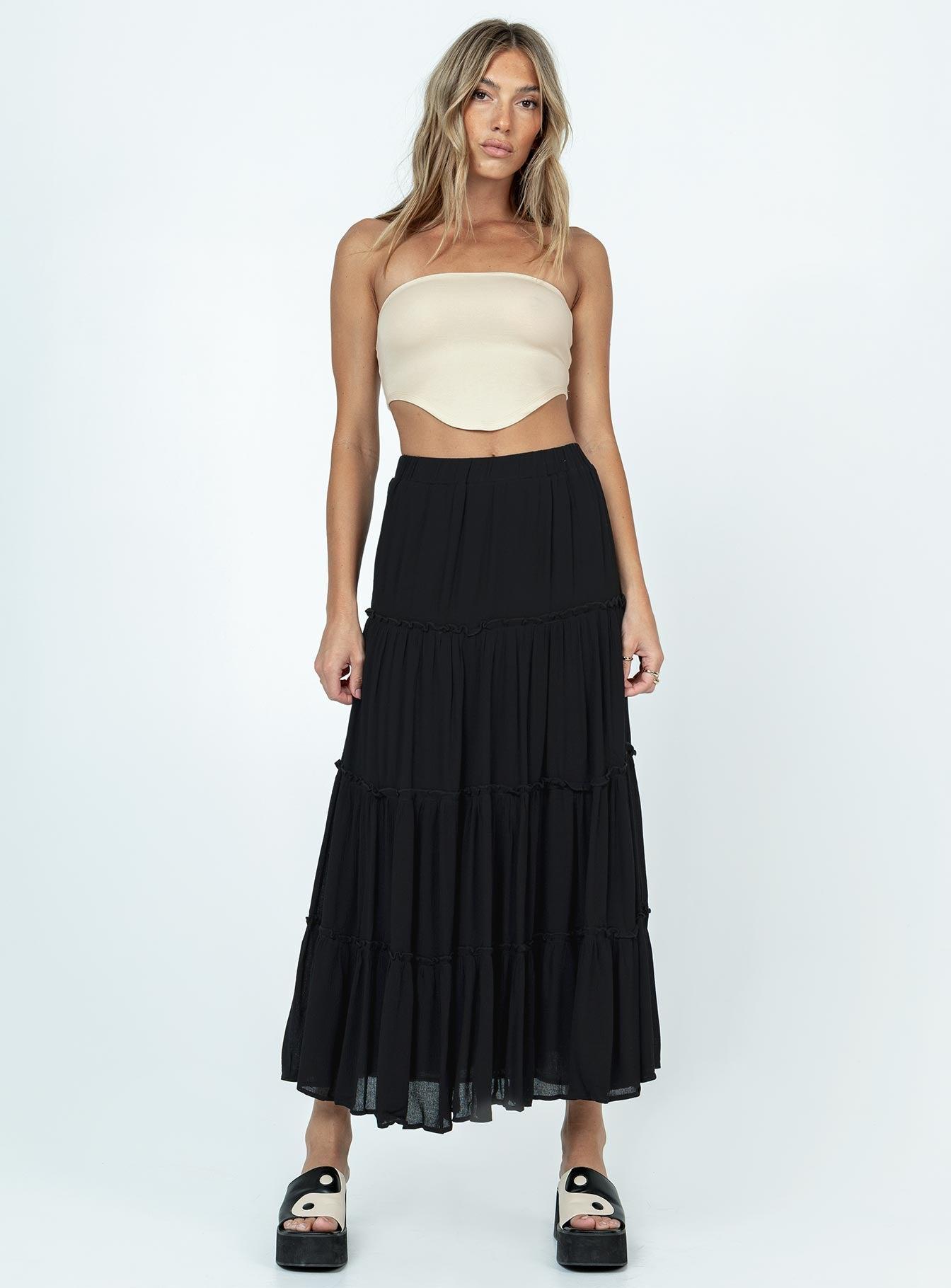 Miriah Maxi Skirt Black Product Image