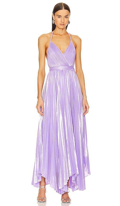 Alice + Olivia Arista Sleeveless Pleated Maxi Dress Size 8. Product Image