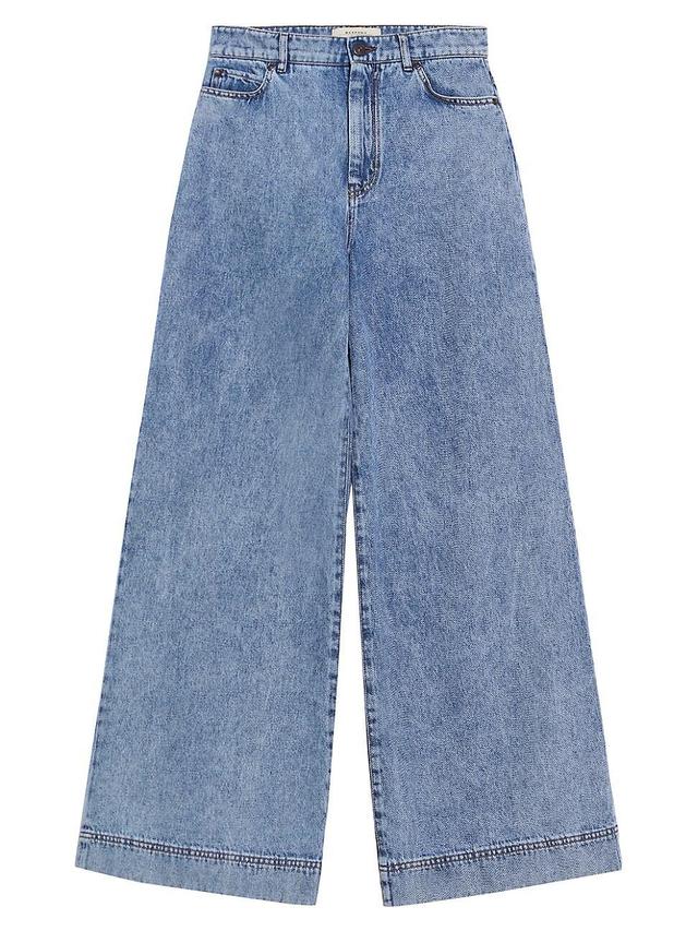 Womens Vega Denim High-Rise Wide-Leg Jeans Product Image