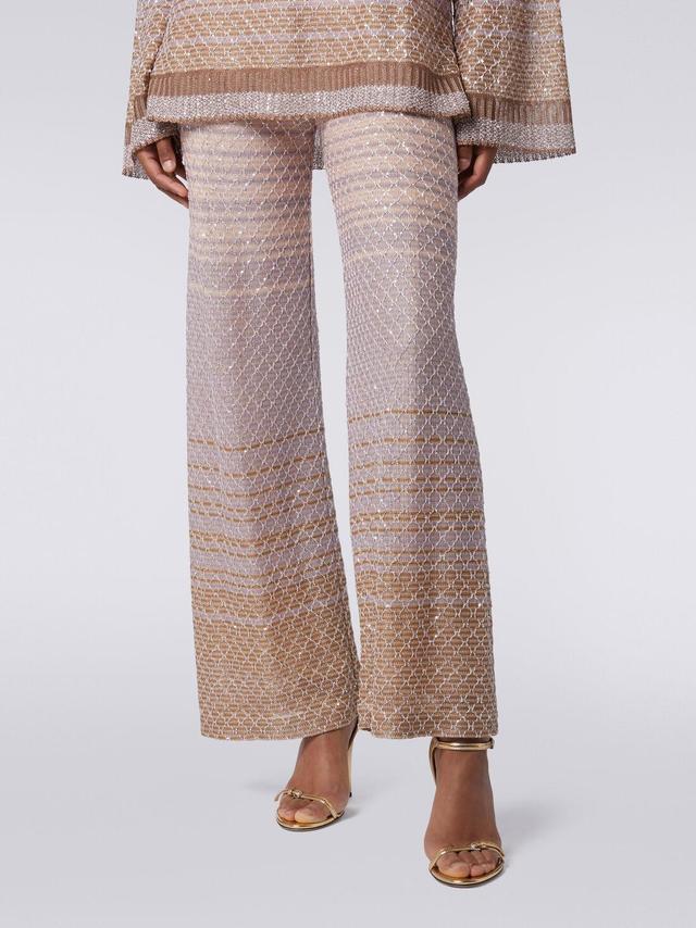 Trousers in dégradé knit with sequins Multicoloured | Missoni Product Image