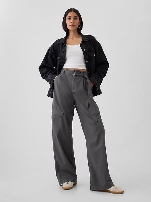 High Rise Cargo Baggy Trousers product image