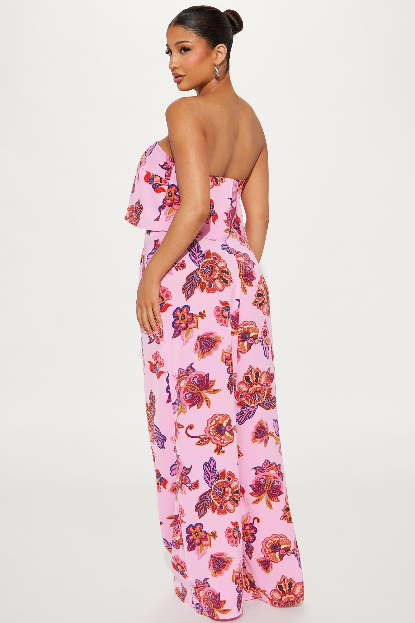 Follow Me Forever Jumpsuit - Pink/combo Product Image