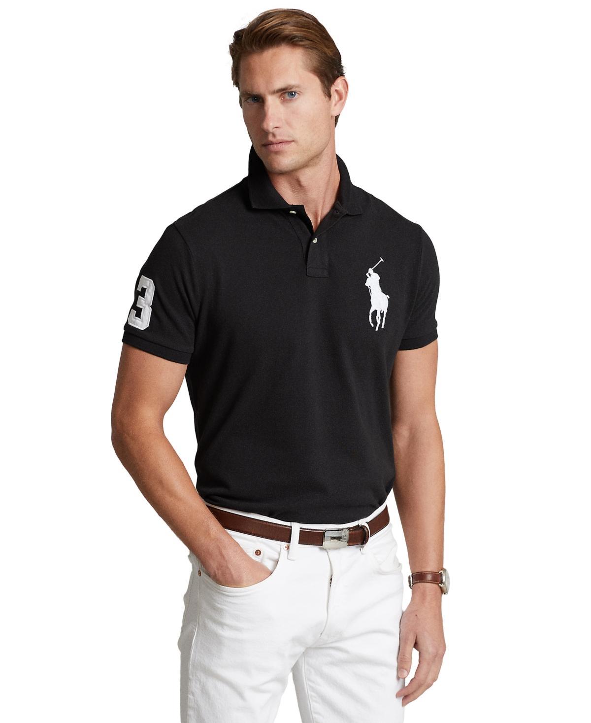 Polo Ralph Lauren Big Pony Custom Slim Fit Mesh Polo Shirt Product Image