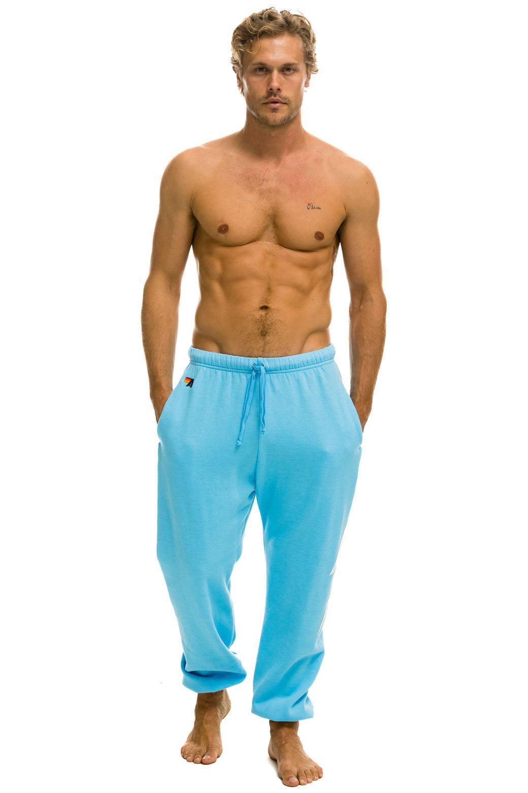 BOLT STITCH SWEATPANTS - SKY // WHITE Male Product Image