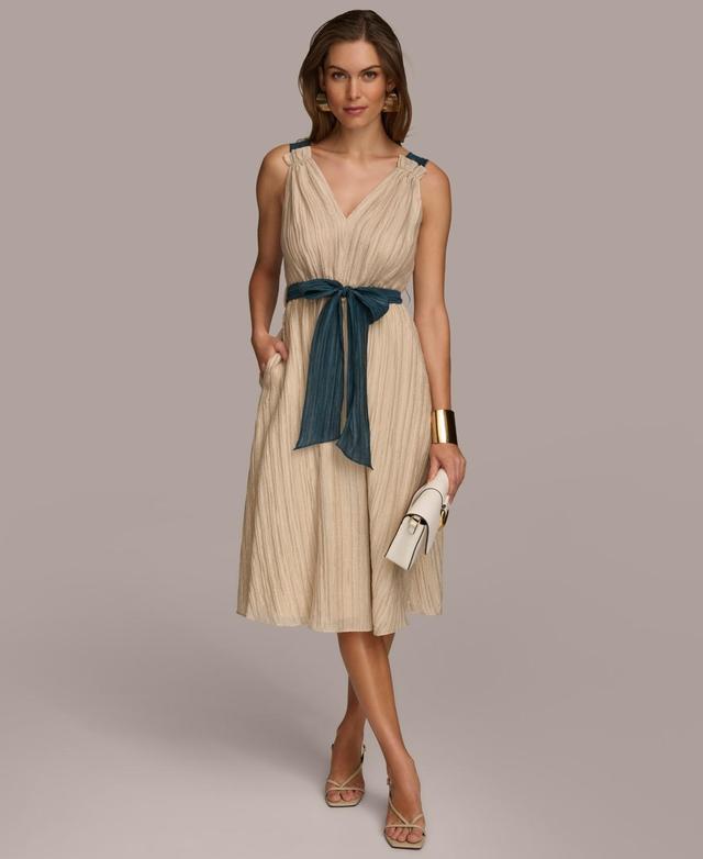 Women's Belted A-Line Dress Product Image