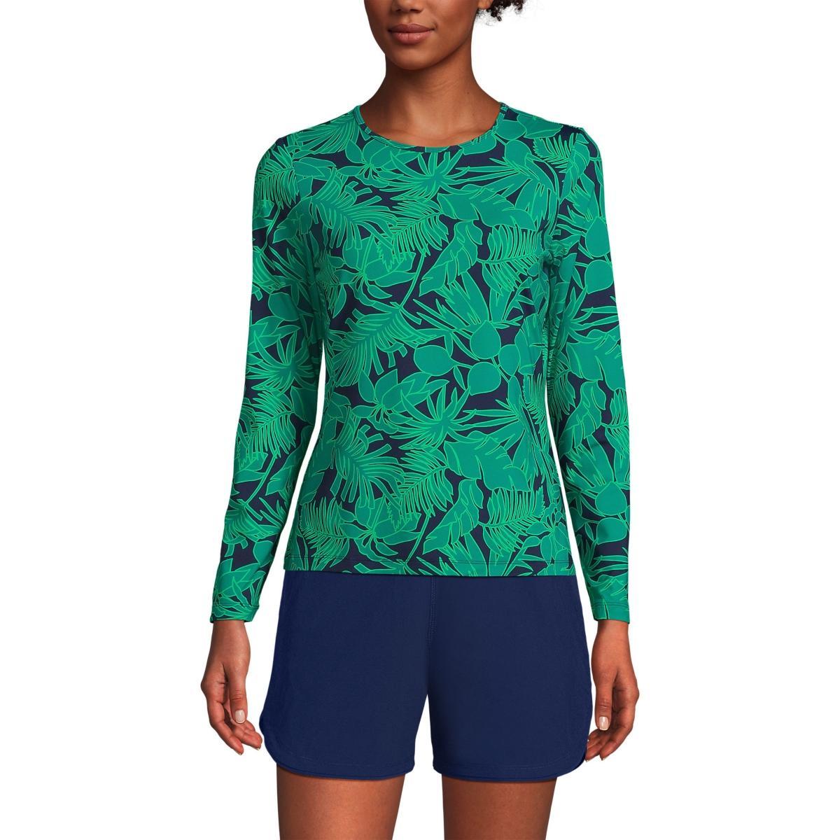 Womens Lands End UPF 50 Long Sleeve Rash Guard Product Image