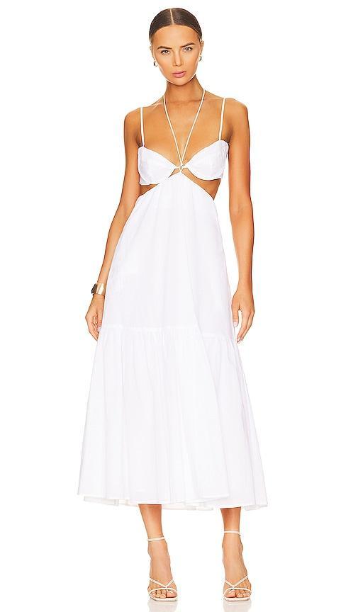 Bardot Willow Midi Dress in White. Product Image