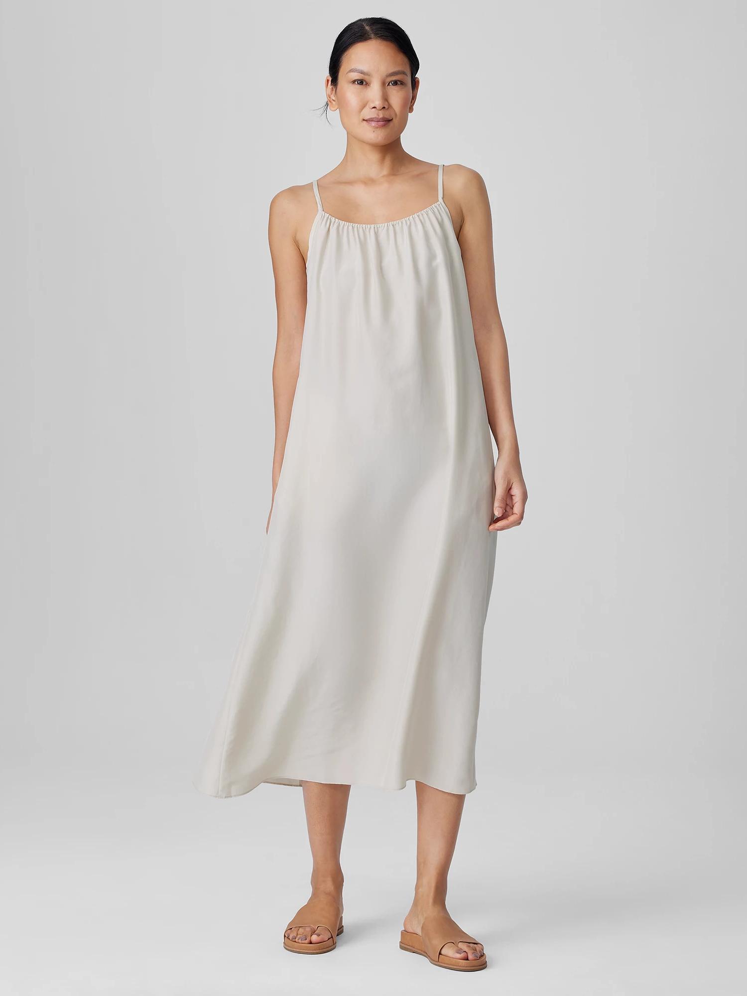 EILEEN FISHER Washed Silk Cami Dressfemale Product Image