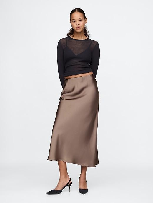 Satin Maxi Skirt Product Image