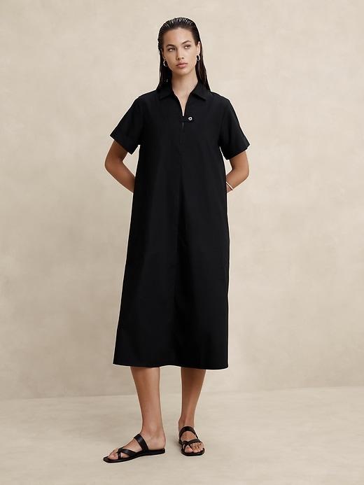 Tab Poplin Midi Dress Product Image