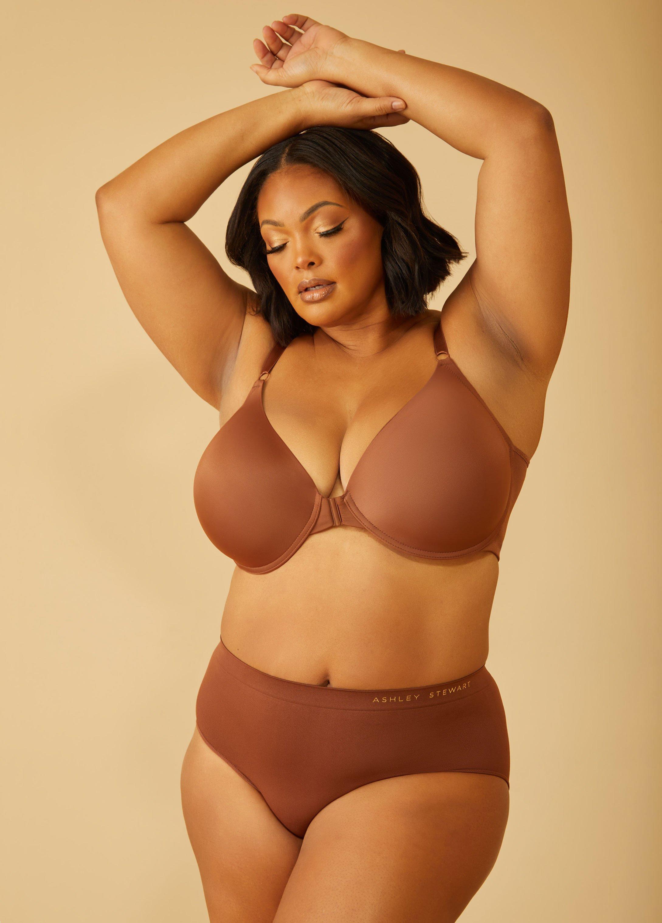 Plus Size Front Close Smoothing Posture Bra Ashley Stewart Product Image