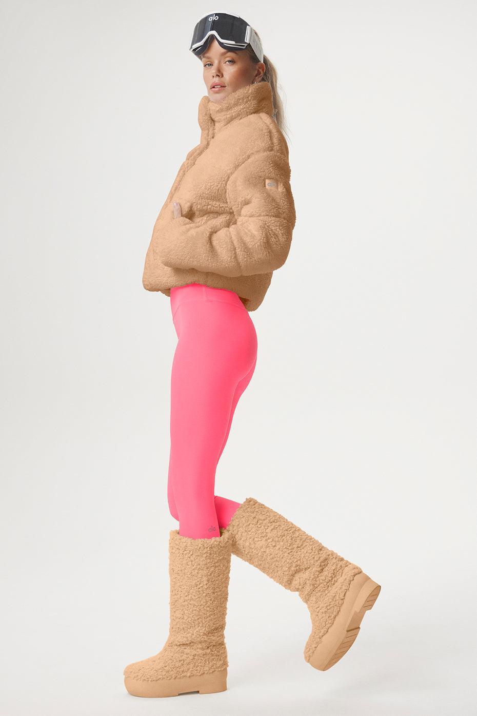 7/8 High-Waist Airlift Legging - Fluorescent Pink Coral Product Image