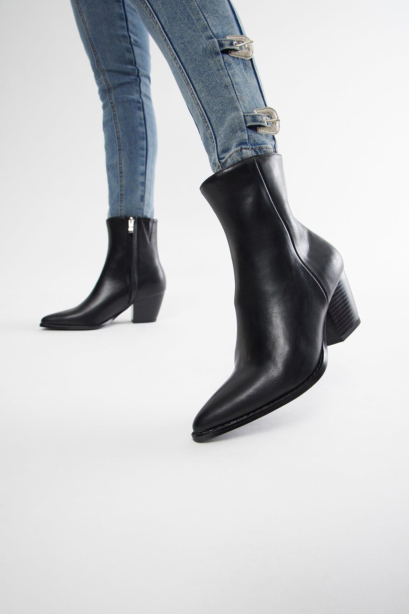 Braxton Heeled Booties - Black Product Image