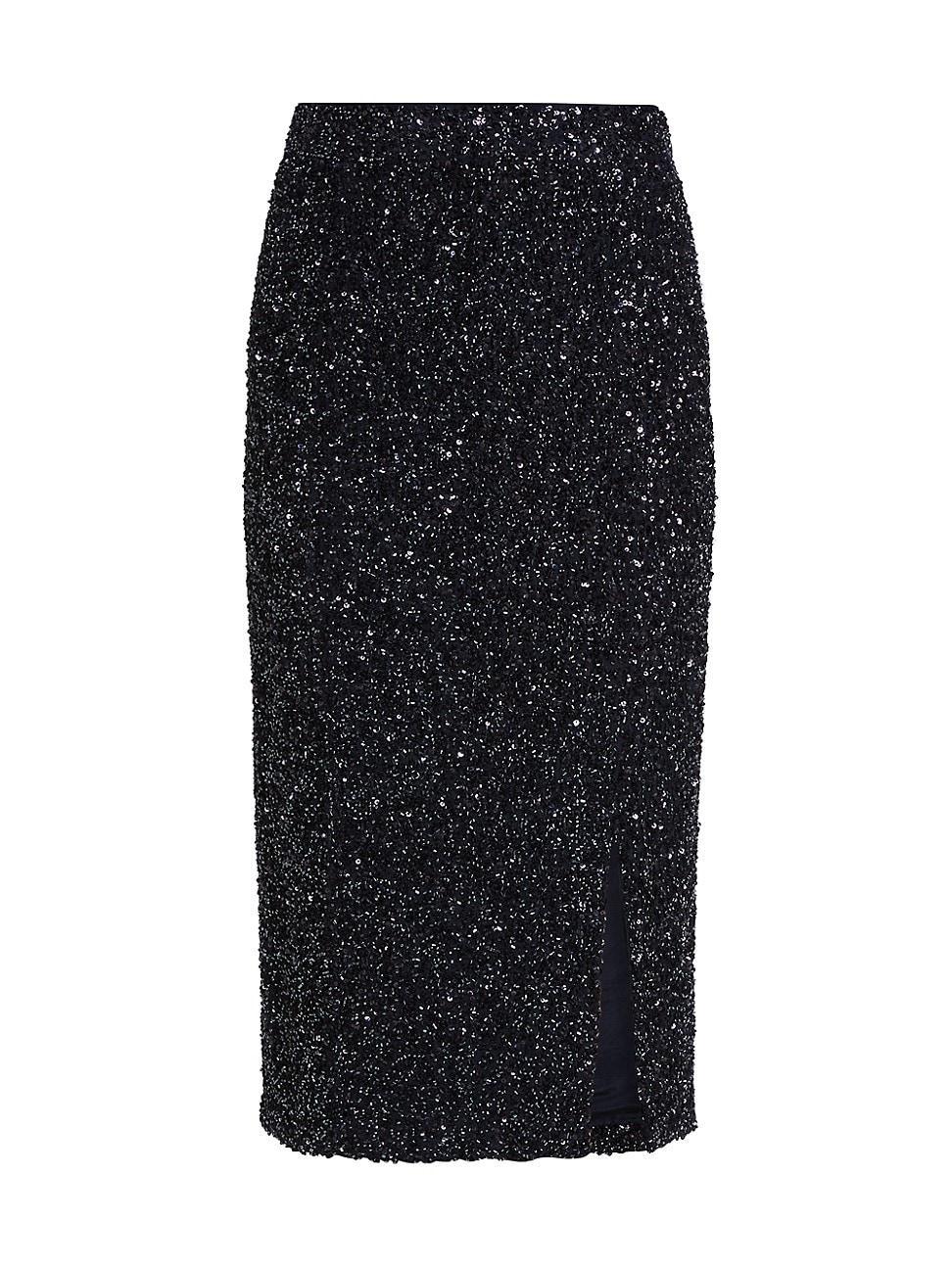 Womens Paltrow Sequined Pencil Midi-Skirt Product Image