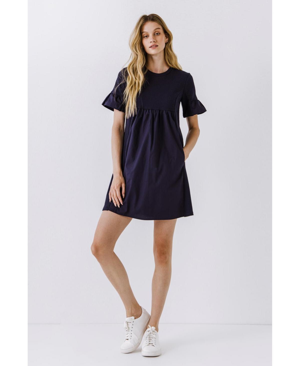 English Factory Womens Solid Mini Dress Product Image