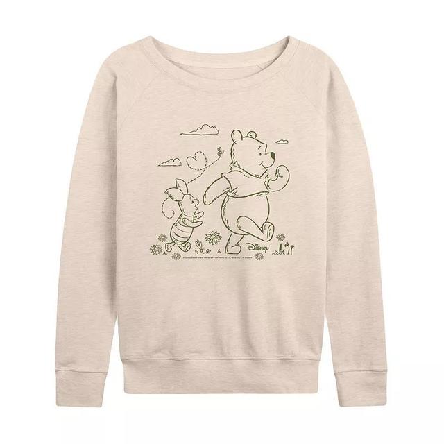 Disneys Winnie The Pooh Womens Stroll Lightweight French Terry Sweatshirt Brown Product Image