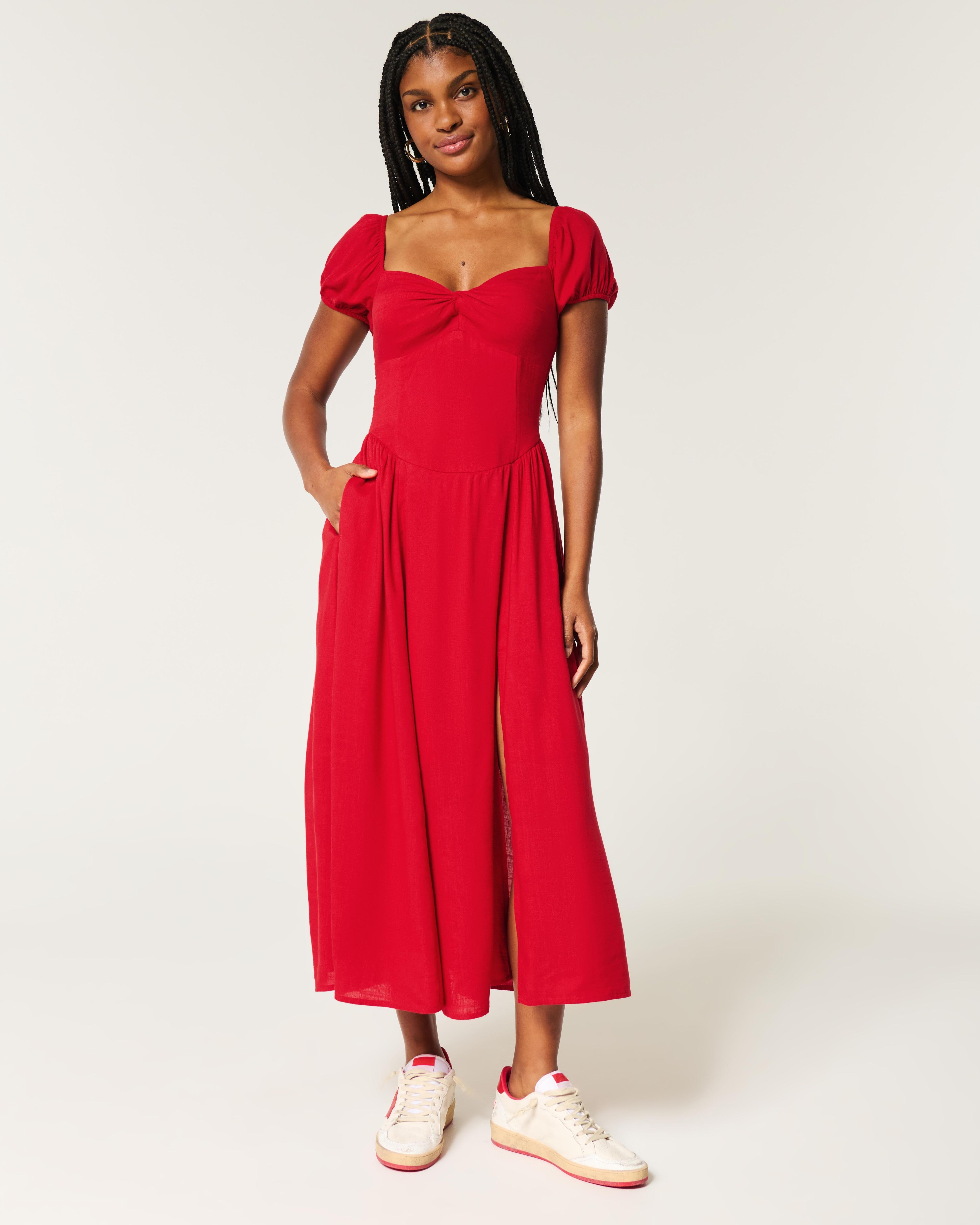 On/Off-the-Shoulder Drop-Waist Dress Product Image