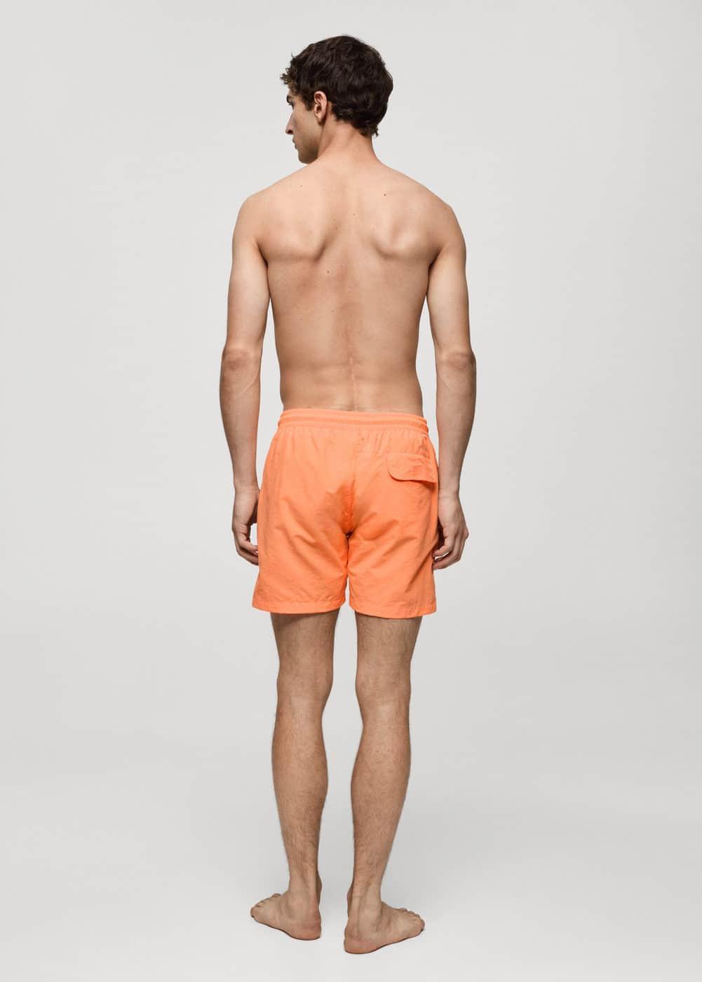 MANGO MAN - Plain lace swimsuit neon orangeMen Product Image