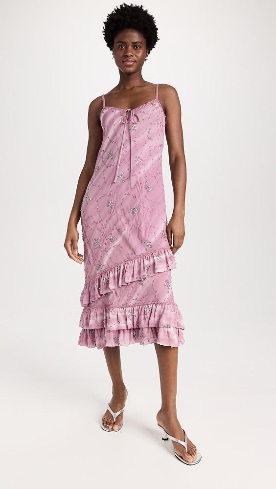 Tanner Fletcher Celeste Sequin Chiffon Slip Dress | Shopbop Product Image