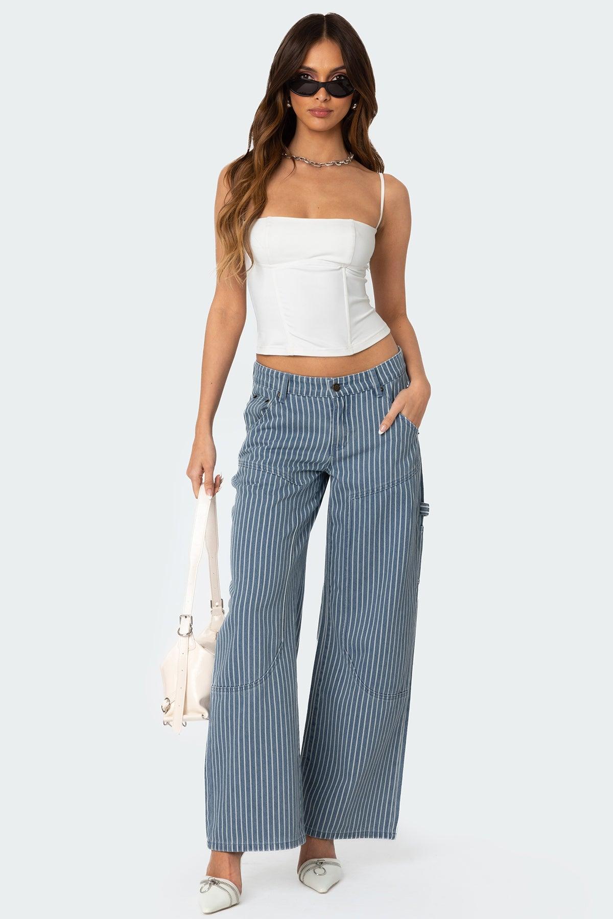 Striped Carpenter Jeans Product Image