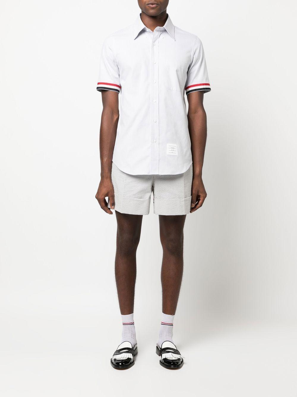 THOM BROWNE Rwb Stripe Polo Shirt In White Product Image