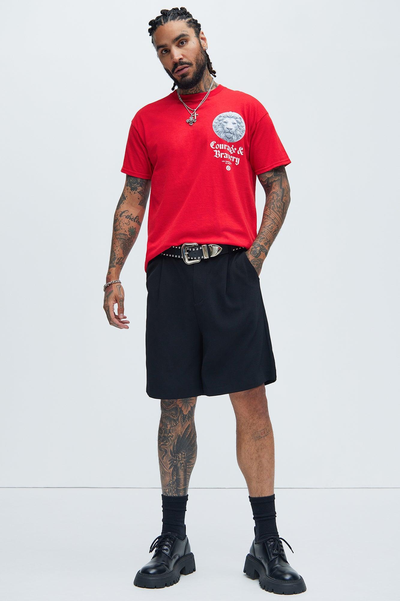 Courage & Bravery Short Sleeve Tee - Red Product Image