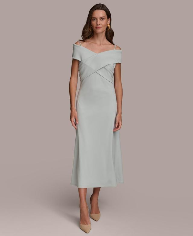 Women's Off-The-Shoulder Crossover Midi Dress Product Image