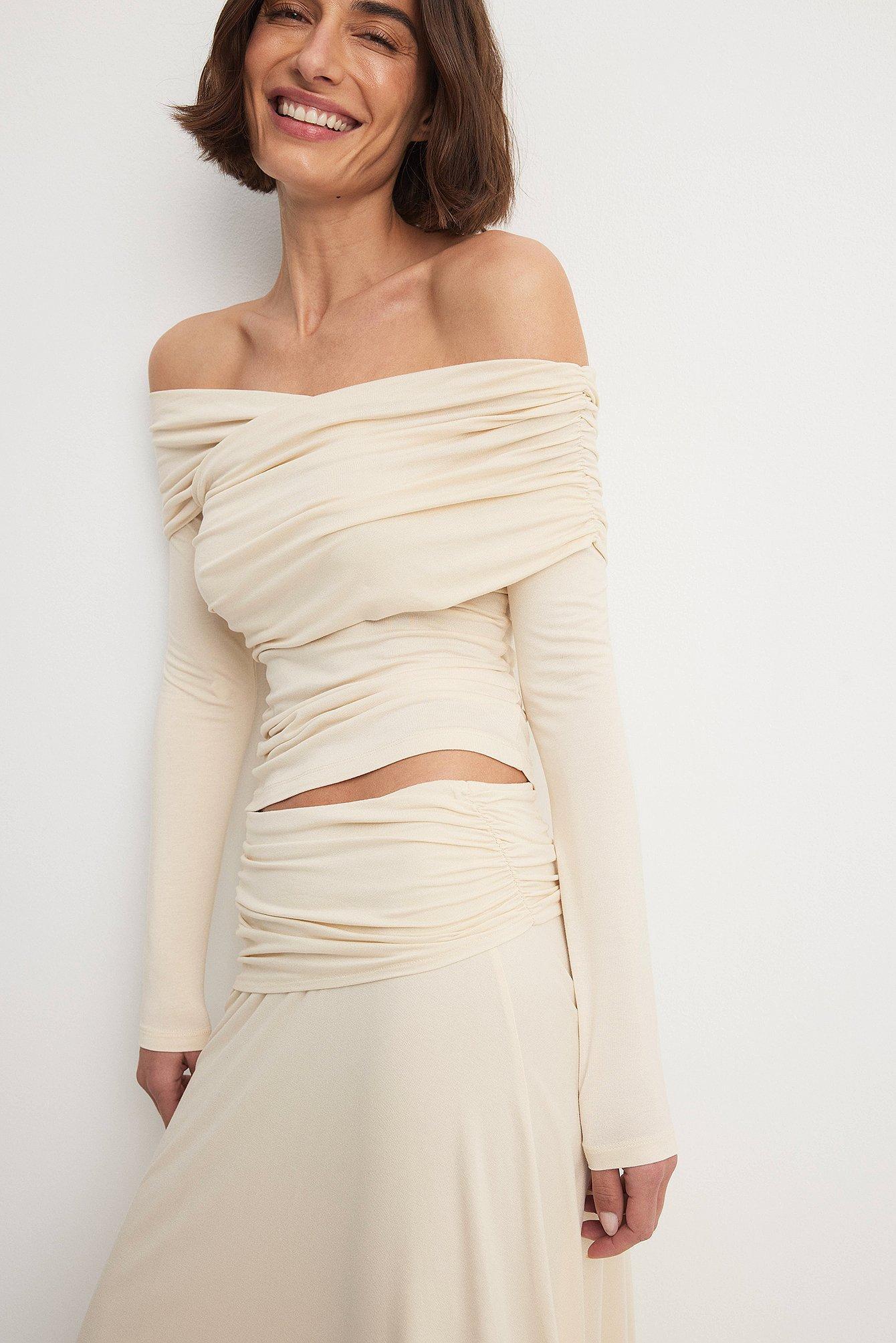 Soft Line Off Shoulder Draped Top Product Image