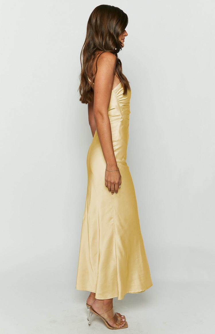 Tina Yellow Formal Maxi Dress Product Image