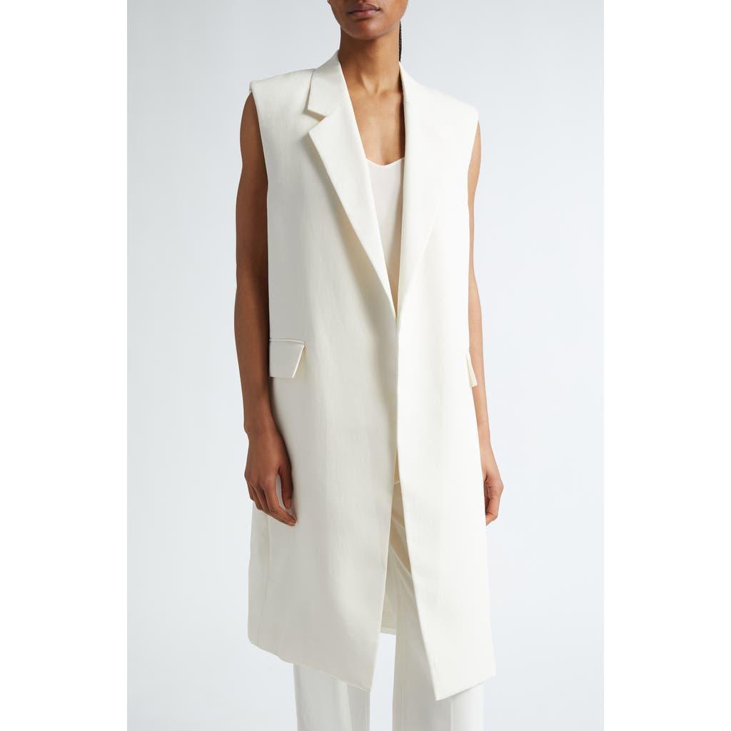 TOTÊME Sleeveless Grain De Poudre Coat Off White Product Image