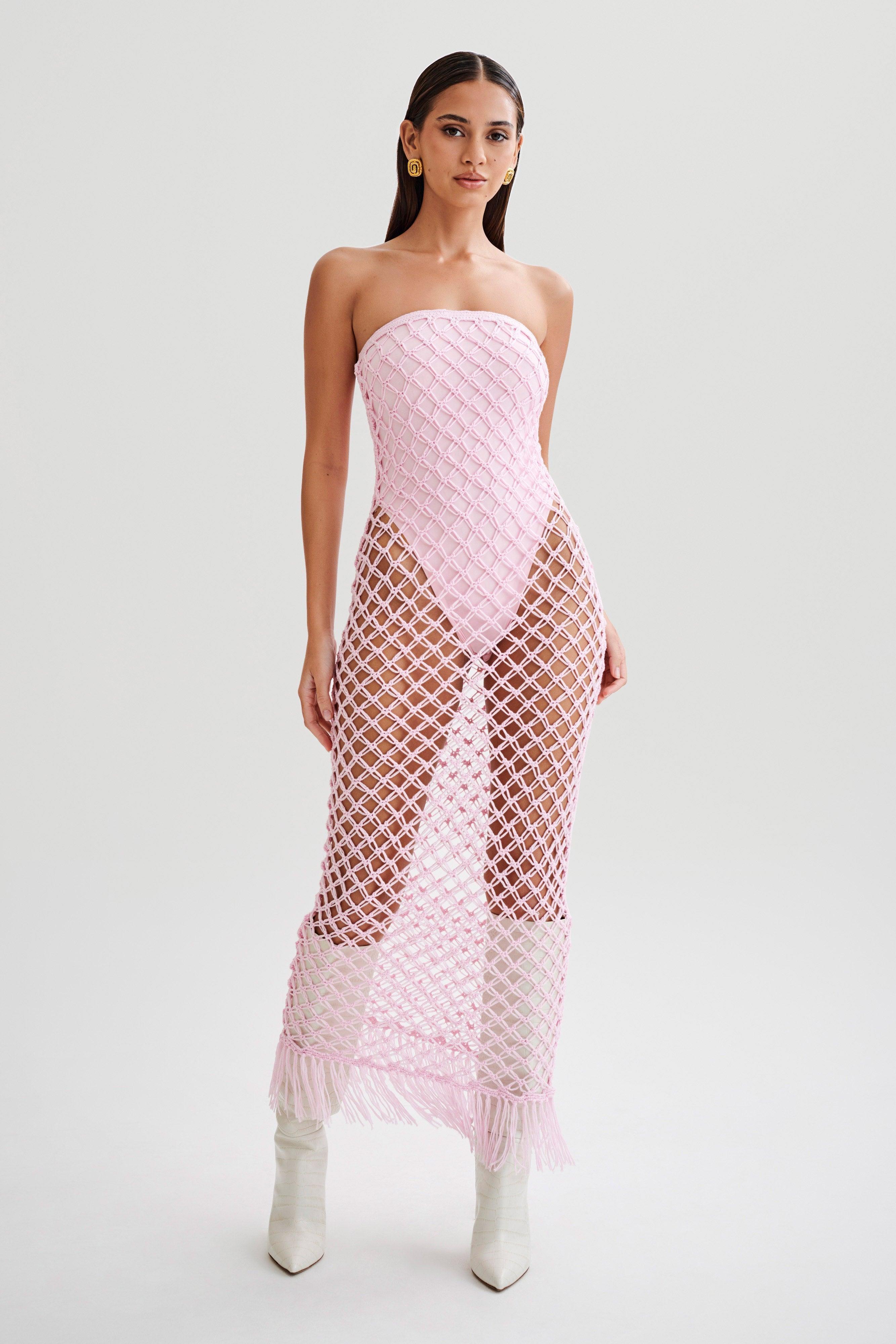 Prudence Knit Midi Dress - Candy Pink Product Image