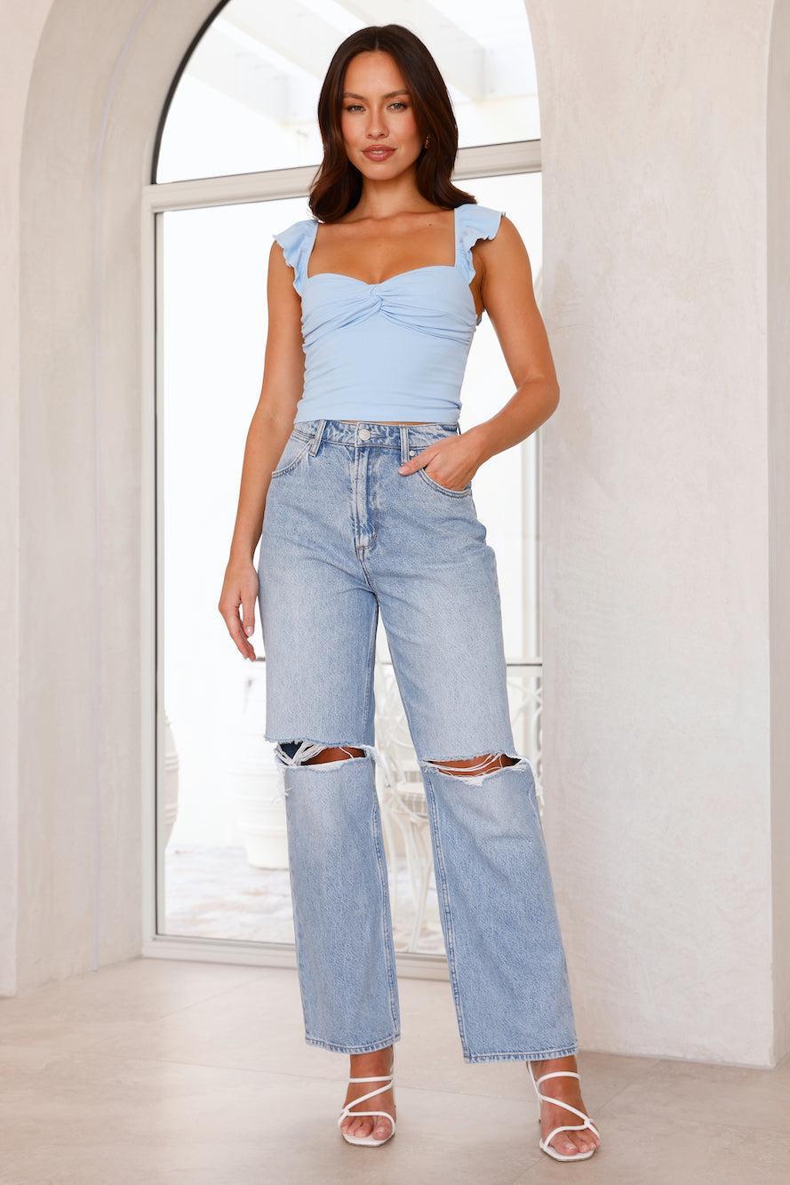 Elevated Essentials Crop Top Blue product image