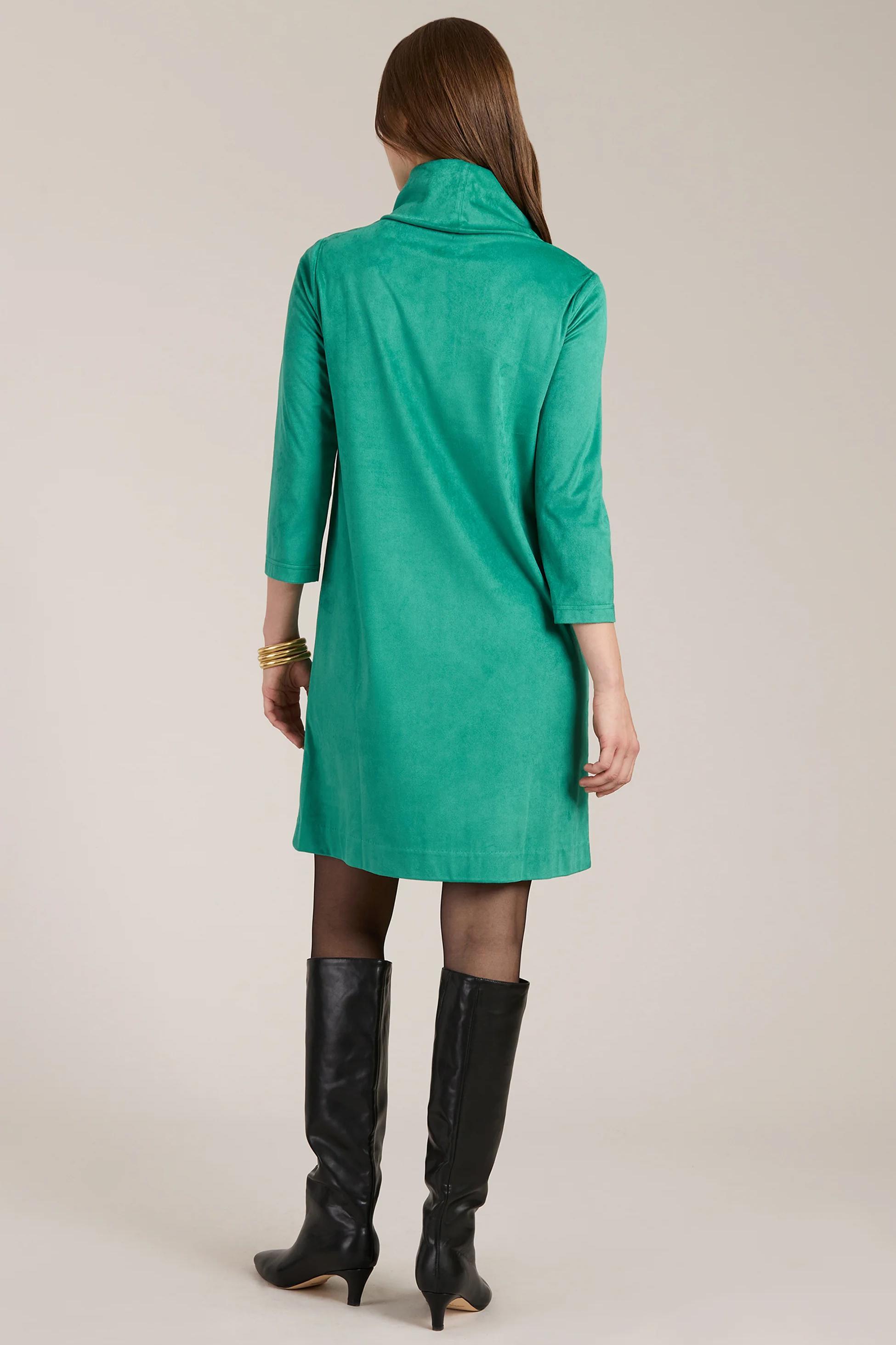 Kim Cowl Faux Suede Dress Product Image