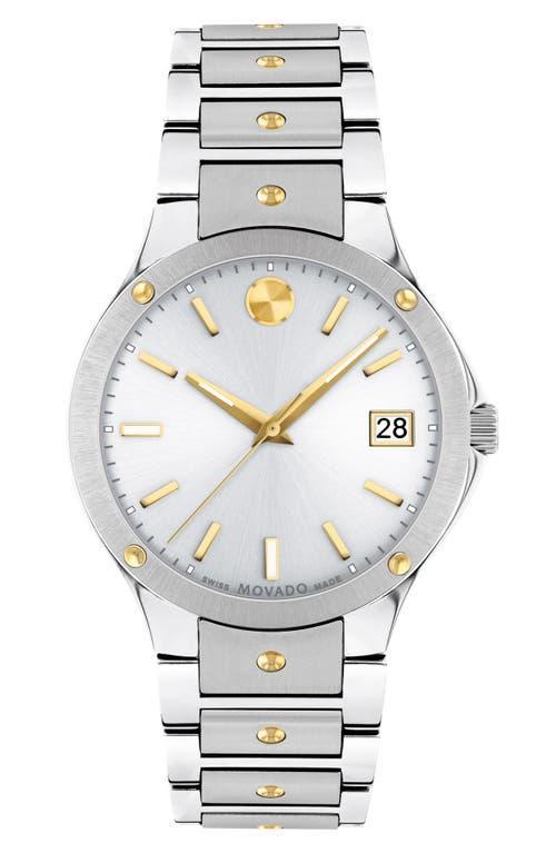 Movado SE White Sunray Dial Bracelet Watch Product Image