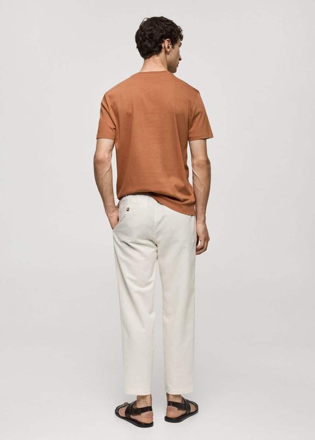 MANGO MAN - 100% cotton slim-fit t-shirt burnt orangeMen Product Image